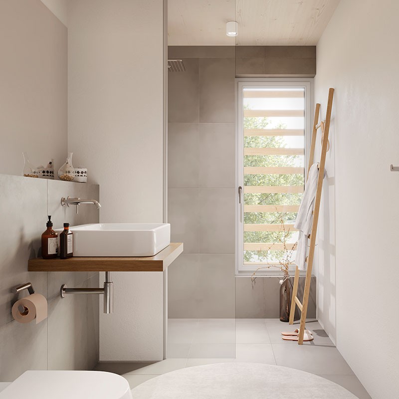 Badezimmer mit moderner Ausstattung